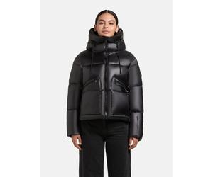 Winterjacke KHUJO "Luna", Damen, Gr. L (40), schwarz, Obermaterial: 100% Nylon. Innenfutter: 100% Polyester. Wattierung: 100% Polyester. Ärmelfutter: 100% Polyester, gerade hüftlang, hoch geschlossene