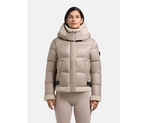 Winterjacke KHUJO "Nessie2", Damen, Gr. XXL (44), beige, Obermaterial: 100% Nylon. Innenfutter: 100% Polyester. Wattierung: 100% Polyester. Ärmelfutter: 100% Polyester, gerade hüftlang, hoch geschloss
