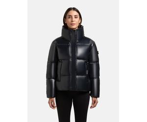 Winterjacke KHUJO "Rinja2 Shiny", Damen, Gr. M (38), nachtblau, Obermaterial: 100% Polyester. Innenfutter: 100% Nylon. Wattierung: 100% Polyester. Beschichtung: 100% Polyurethan, gerade hüftlang, hoch