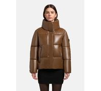 Winterjacke KHUJO "Rinja2 Shiny", Damen, Gr. S (36), kupfer, Obermaterial: 100% Polyester; Innenfutter: 100% Nylon; Wattierung: 100% Polyester; Beschichtung: 100% Polyurethan, gerade hüftlang, hoch ge