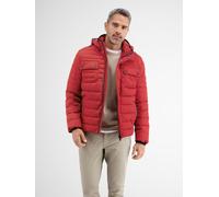 Winterjacke LERROS "LERROS Steppjacke mit abnehmbarer Kapuze", Herren, Gr. M, rot (ruby rot), 100% Polyester, Jacken Winterjacke (65871169-M) ruby rot