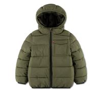 Winterjacke LEVI'S KIDS "LVB MEDIUM WEIGHT PUFFER", Jungen, Gr. 14 (164), grün (olive night), Web, Obermaterial: 100% Polyester, unifarben, regular fit normal, elastischer Bund, Jacken Winterjacke, mi