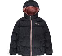 Winterjacke LEVI'S KIDS "LVG CORE BATWING PUFFER", Mädchen, Gr. 12 (152), schwarz (caviar), Web, Obermaterial: 100% Polyester, unifarben, regular fit normal, elastischer Bund, Jacken Winterjacke, for 