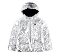 Winterjacke LEVI'S KIDS "LVG CORE BATWING PUFFER", Mädchen, Gr. 16 (164), silber (silber metallic), Web, Obermaterial: 100% Polyester, regular fit normal, elastischer Bund, Jacken Winterjacke, for GIR