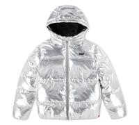 Winterjacke LEVI'S KIDS "LVG CORE BATWING PUFFER", Mädchen, Gr. 8 (128), silber metallic, Web, Obermaterial: 100% Polyester, regular fit normal, elastischer Bund, Jacken Winterjacke, for GIRLS (623287