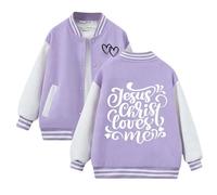 Winterjacke Mädchen - Kinder Strickjacke mit Buchstaben Aufdruck und Blumenmuster für Herbst und Winter warme Baseballjacke für Kinder