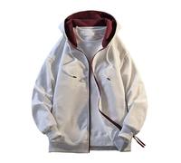 Winterjacke MäNner,Freizeitjacken für Herren leichtes Kapuzensweatshirt mit Reißverschluss stilvolle sportliche Oberbekleidung für Paare für den Alltag Bequeme Passform für Frühling Winter