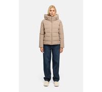 Winterjacke MARIKOO "Akiliaa", Damen, Gr. M, beige (taupe grau), Obermaterial: 100% Polyester, Jacken Winterjacke, Warme Winterjacke mit Kapuze und taillierter Passform (93286166-M) taupe grau
