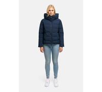 Winterjacke MARIKOO "Akiliaa", Damen, Gr. M, blau (navy), Obermaterial: 100% Polyester, Jacken Winterjacke, Warme Winterjacke mit Kapuze und taillierter Passform (85171404-M) navy