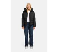 Winterjacke MARIKOO "Akiliaa", Damen, Gr. M, schwarz, Obermaterial: 100% Polyester, Jacken Winterjacke, Warme Winterjacke mit Kapuze und taillierter Passform (88537549-M) schwarz