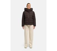 Winterjacke MARIKOO "Akiliaa", Damen, Gr. S, braun (choco), Obermaterial: 100% Polyester, Jacken Winterjacke, Warme Winterjacke mit Kapuze und taillierter Passform (24500723-S) choco