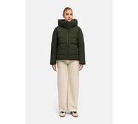 Winterjacke MARIKOO "Akiliaa", Damen, Gr. S, grün (schwarz olive), Obermaterial: 100% Polyester, Jacken Winterjacke, Warme Winterjacke mit Kapuze und taillierter Passform (52244338-S) schwarz olive