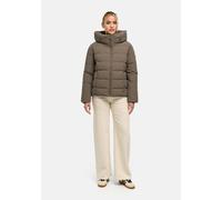 Winterjacke MARIKOO "Akiliaa", Damen, Gr. XS, braun (stone braun), Obermaterial: 100% Polyester, Jacken Winterjacke, Warme Winterjacke mit Kapuze und taillierter Passform (96952737-XS) stone braun