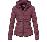 Marikoo Winterjacke »Amber« stylische Steppjacke mit Teddyfutter, weinrot