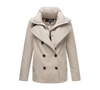 Winterjacke MARIKOO "Aylaraa", Damen, Gr. M, grau (pearl grau), Obermaterial: 90% Polyacryl, 8% Viskose, 2% Elasthan, Jacken Winterjacke, Elegante Designer Winterjacke (35147005-M) pearl grau