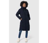 Winterjacke MARIKOO "Benikoo" Gr. S, blau (navy) Damen Jacken Winterjacken langer Winter Mantel gesteppt (73576304-S)