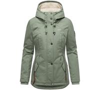 MARIKOO Damen warme Winterjacke mit kuscheliger Kapuze Bikoo Smokey Mint Gr. XL