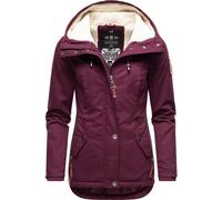 Marikoo Winterjacke »Bikoo« sportliche Damen Outdoor Baumwolljacke mit Kapuze, weinrot