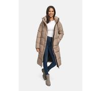 Winter Steppmantel mit abnehmbarer Kapuze "Chumanii XVI" Taupe Grey S