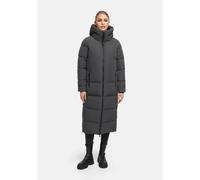 Winterjacke MARIKOO "Honiaa", Damen, Gr. L, grau (anthrazit), Obermaterial: 100% Polyester; Futter: 100% Polyester; Wattierung: 100% Polyester; Ärmelfutter: 100% Polyester, Jacken Winterjacke, mit Bel