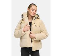 Winterjacke MARIKOO "Kaguraa", Damen, Gr. XL, beige, Obermaterial: 100% Polyester. Innenseite: 100% Polyester. Futter: 100% Polyester. Wattierung: 100% Polyester, Jacken Winterjacke, warme Teddyfell S