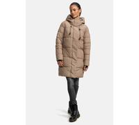 Winterjacke MARIKOO "Kaituu XVI", Damen, Gr. 6XL, grau (taupe grau), Obermaterial: 100% Polyester; Innenseite: 100% Polyester; Futter: 100% Polyester; Wattierung: 100% Polyester, Jacken Winterjacke, m