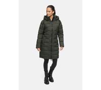 Winterjacke MARIKOO "Kaltnäschen", Damen, Gr. XL, grün (schwarz olive), Obermaterial: 100% Polyester; Futter: 100% Polyester; Wattierung: 100% Polyester; Ärmelfutter: 100% Polyester, Jacken Winterjack