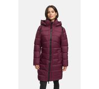 Winterjacke MARIKOO "Kaltnäschen", Damen, Gr. XL, wine, Obermaterial: 100% Polyester; Futter: 100% Polyester; Wattierung: 100% Polyester; Ärmelfutter: 100% Polyester, Jacken Winterjacke, mit abnehmbar