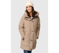 Winterjacke MARIKOO "Karumikoo XVI", Damen, Gr. 5XL, grau (taupe grau), Obermaterial: 100% Polyester. Futter: 100% Polyester. Wattierung: 100% Polyester. Ärmelfutter: 100% Polyester, Jacken Winterjack