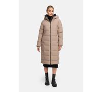 Winterjacke MARIKOO "Lanitaa", Damen, Gr. XXL, beige (taupegrau), Obermaterial: 100% Polyester. Futter: 100% Polyester. Wattierung: 100% Polyester. Ärmelfutter: 100% Polyester, Jacken Winterjacke, Ste