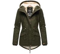 Winterjacke MARIKOO "Manolya", Damen, Gr. M (38), grün (dunkelgrün), Oberstoff: 100% Baumwolle. Futter: 100% Polyester. Wattierung: 100% Polyester. Ärmelfutter: 100% Polyester, figurbetont Po-bedecken