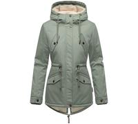 Weicher Baumwoll-Kurzmantel mit Kapuze "Manolya" Smokey Mint XL