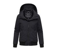 Winterjacke MARIKOO "Mooni 16", Damen, Gr. XXL, schwarz, Obermaterial: 100% Nylon. Innenseite: 100% Polyester. Futter: 100% Polyester, Jacken Winterjacke, Gefütterte Übergangsjacke mit Kapuze und Kord