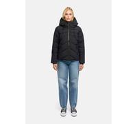 Winterjacke MARIKOO "Naanda", Damen, Gr. S, schwarz, Obermaterial: 100% Polyester, Jacken Winterjacke, Steppjacke mit diagonaler Steppung, Kapuze, hohem Kragen (89916757-S) schwarz