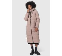 MARIKOO Damen Winterjacke Steppmantel lang gesteppter Mantel Winter Parka Jacke warm B985 [B985-Nadeshik-Taup-Grey-Gr.5XL]