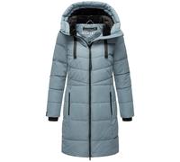 Winterjacke MARIKOO "Natsukoo XVI", Damen, Gr. S, blau (powder blau), Obermaterial: 100% Polyester, Jacken Winterjacke, Stepp Mantel mit großer Kapuze (77396517-S) powder blau