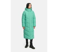 Extralanger Winter Steppmantel mit Kapuze "Ranjaa XVI" Crystal Green 5XL