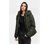 MARIKOO Damen Winterjacke (XS-XXL) - gesteppt, abnehmbare Kapuze, 6 Taschen - N091