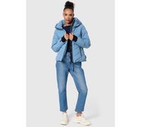 MARIKOO Winterjacke Damen (XS-3XL) - Wasserabweisend, Warm, Kapuze abnehmbar, Winddicht - Steppjacke, Frauen - Stehkragen, 4 Taschen, verlängerter Zipper - Blue S
