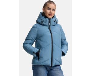 Winterjacke MARIKOO "Simaraa", Damen, Gr. S, blau (powder blau), Obermaterial: 100% Polyester. Innenseite: 100% Polyester. Fellimitat: 100% Polyester, Jacken Winterjacke, mit abnehmbarem Kunstfellkrag