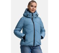 MARIKOO Damen Winterjacke (XS-XXL) - leicht, 4 Taschen, Kapuze mit Reißverschluss abnehmbar, Steppjacke, Warme Jacke Frauen - N007 (XS, P-Blue)
