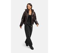 Winterjacke MARIKOO "Skyraa", Damen, Gr. S, choco, Obermaterial: 100% Nylon. Futter: 100% Polyester. Wattierung: 100% Polyester. Ärmelfutter: 100% Polyester, Jacken Winterjacke, Leicht glänzendes Ober