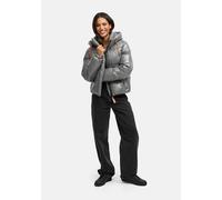 Winterjacke MARIKOO "Skyraa", Damen, Gr. XXL, grau, Obermaterial: 100% Nylon; Futter: 100% Polyester; Wattierung: 100% Polyester; Ärmelfutter: 100% Polyester, Jacken Winterjacke, Leicht glänzendes Obe