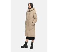 Winterjacke MARIKOO "Teonaa", Damen, Gr. XL, beige (taupe grau), Obermaterial: 100% Polyester; Futter: 100% Polyester; Wattierung: 100% Polyester; Ärmelfutter: 100% Polyester, Jacken Winterjacke, Figu