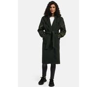 Winterjacke MARIKOO "Tjadee", Damen, Gr. XXL, grün (schwarz olive), Obermaterial: 90% Polyacryl, 8% Viskose, 2% Elasthan; Innenseite: 100% Polyester; Futter: 100% Polyester, Jacken Winterjacke, Langer