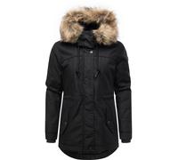 Winterjacke mit abnehmbarem Kunstfell "Tawny Short YOUMODO" Black XXXL