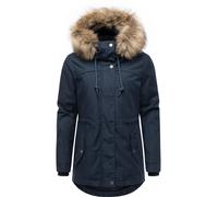 Winterjacke RAGWEAR "Tawny Short YOUMODO", Damen, Gr. XXXL(46), navy, Außenmaterial: 65% Polyester, 35% Baumwolle; Innenfutter: 100% Polyester; Wattierung: 100% Polyester, tailliert hüftbedeckend, mit