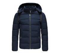 Winterjacke mit abnehmbarer Kapuze - Warm funktional und modern Blau S