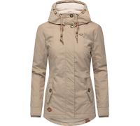 Winterjacke RAGWEAR "Monade", Damen, Gr. 6XL (52), beige (helltaupe), Obermaterial: 65% Polyester, 35% Baumwolle; Futter: 100% Polyester; Wattierung: 100% Polyester, figurbetont Po-bedeckend, verstell