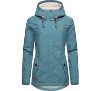 Winterjacke RAGWEAR "Monade", Damen, Gr. L (40), blau (ocean), Obermaterial: 65% Polyester, 35% Baumwolle. Futter: 100% Polyester. Wattierung: 100% Polyester, figurbetont Po-bedeckend, verstellbar Rip